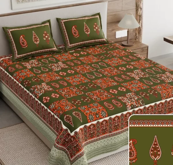 Sanganeri Cotton Bedsheet